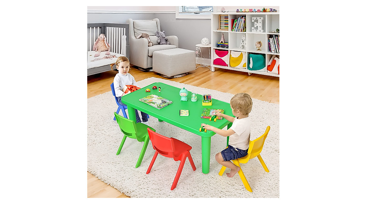 Costzon Kids Table & Chairs Set - Durable & Colorful Play Essential