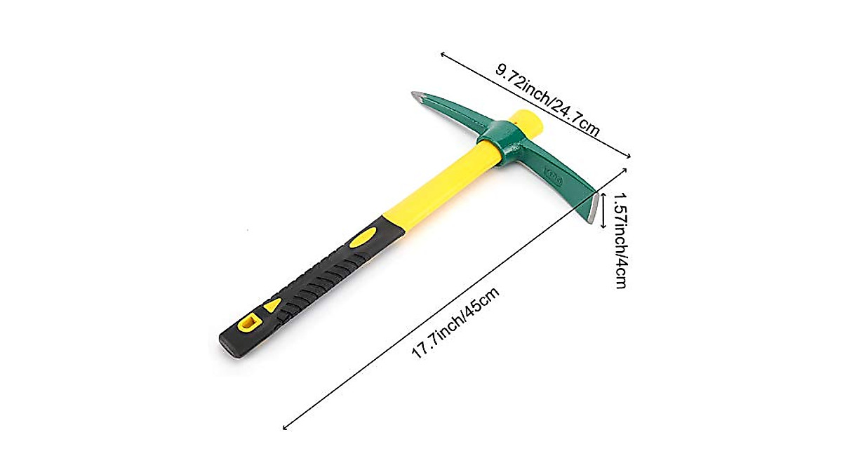 ZOENHOU 17.7 Inch Pick Mattock Hoe for Weeding & Digging