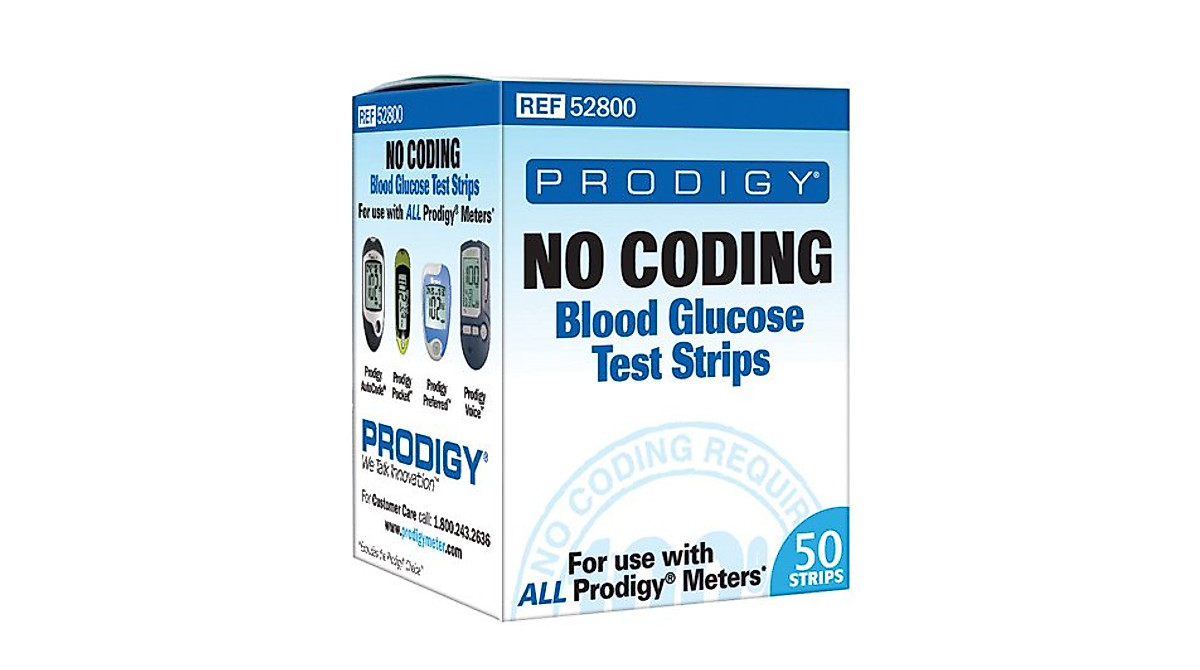 Prodigy No Coding Blood Glucose Test Strips - Fast Results