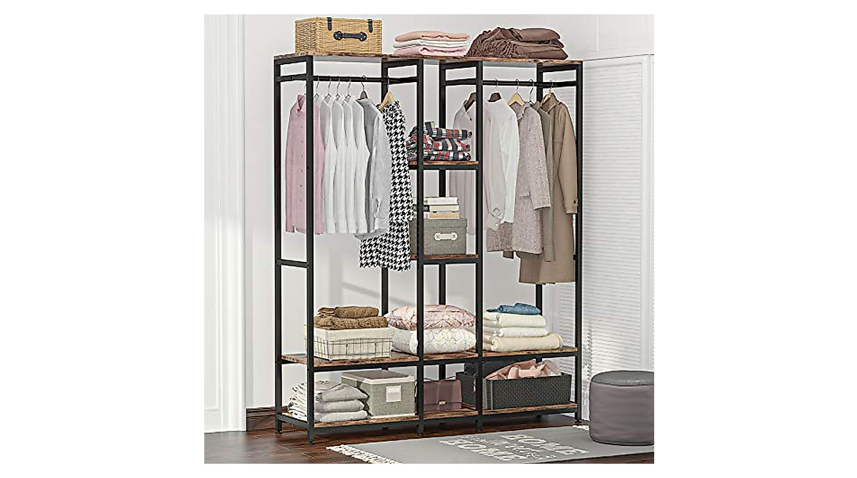 Tribesigns Double Rod Closet Organizer - Heavy Duty Storage