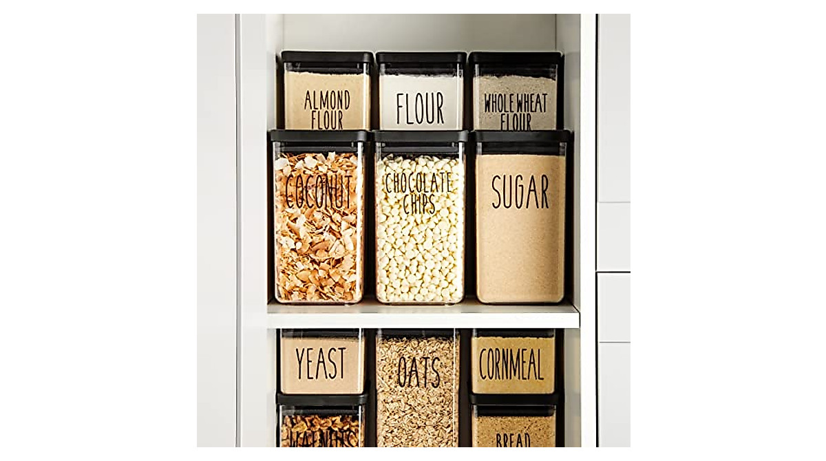 Talented Kitchen Pantry Labels - 136 Water-Resistant Food Labels