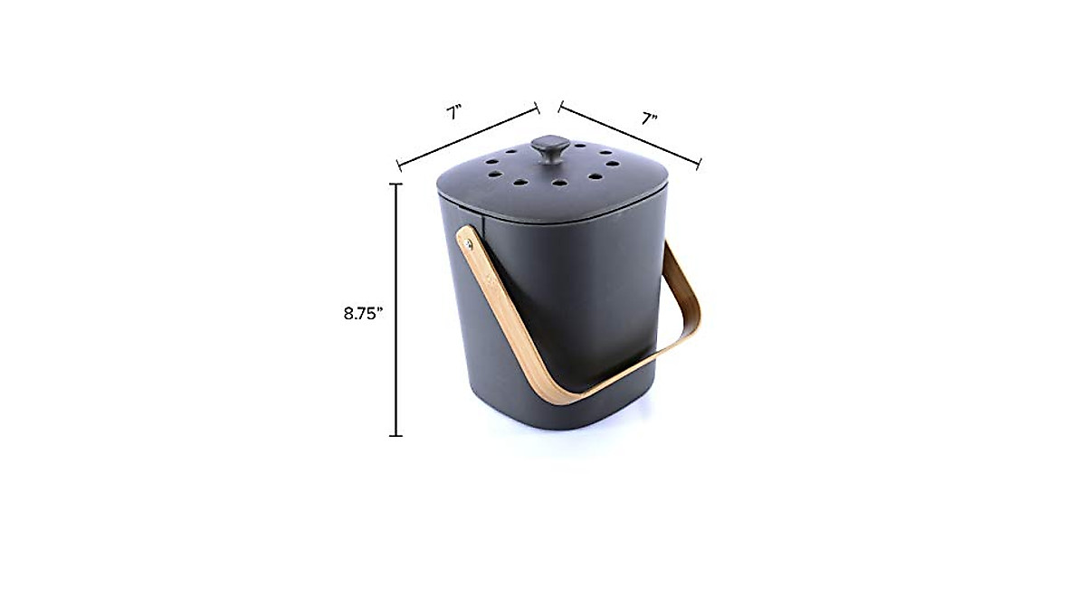 Eco-Friendly Bamboozle Kitchen Compost Bin for Indoor Use