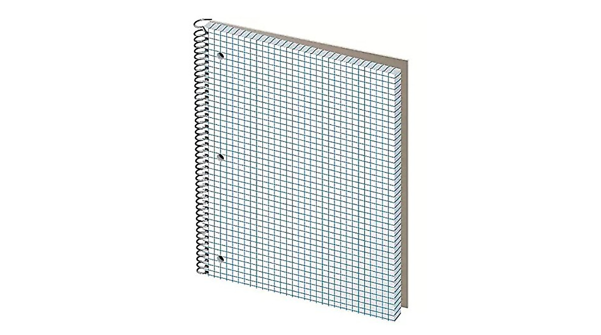 1InTheOffice Graph Ruled Spiral Notebook - 2 Pack