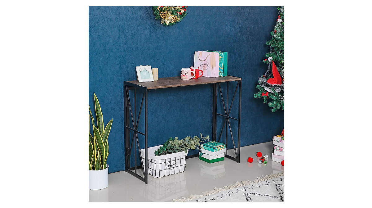 Rustic Console Sofa Table - No Assembly Needed