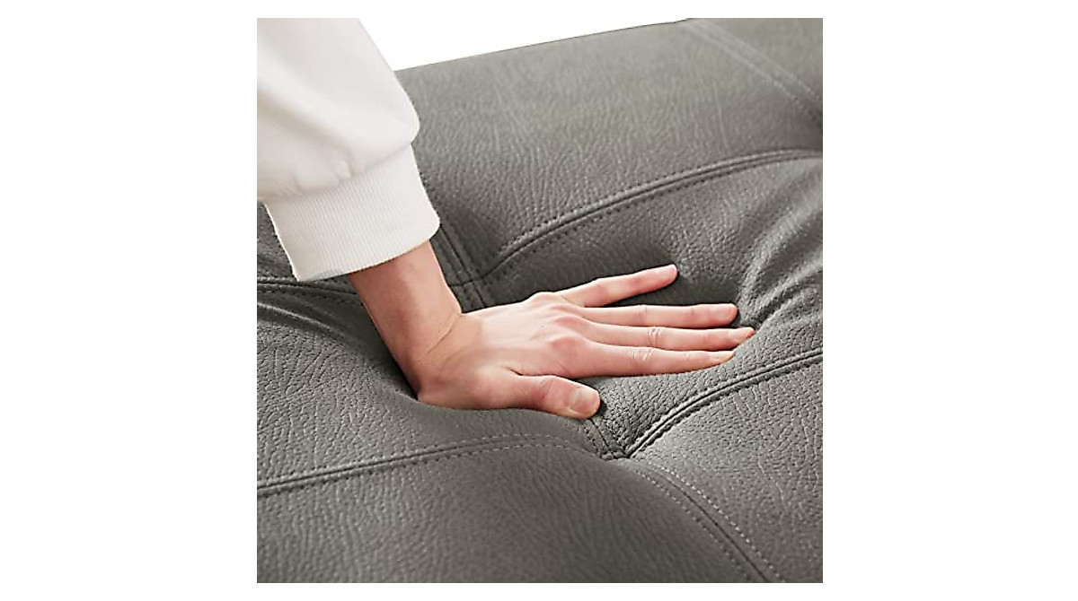Modern Faux Leather Pull-Out Sleeper Sofa for Comfort