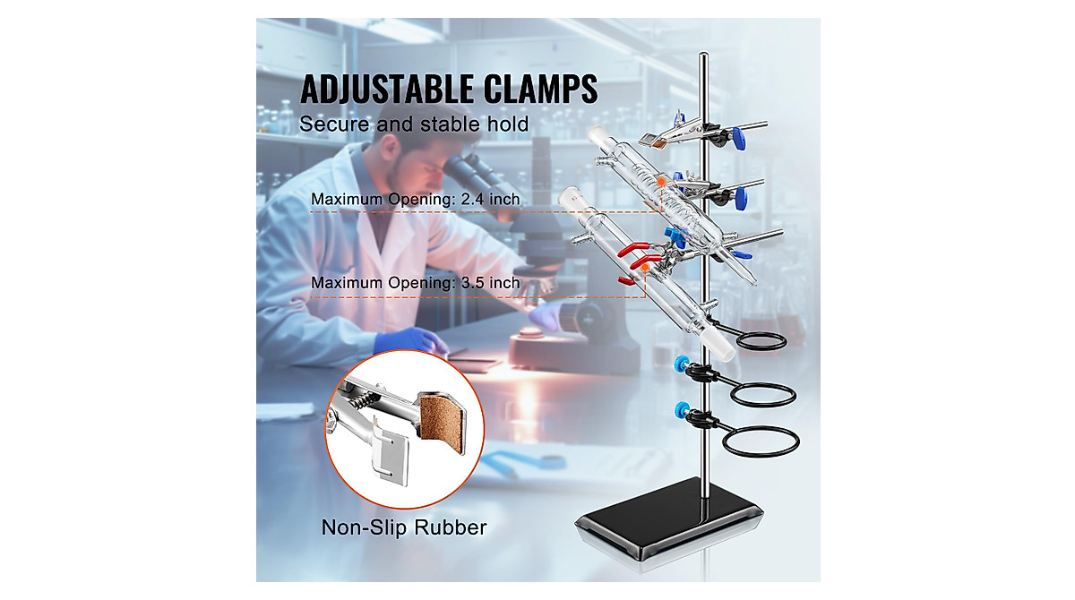 VEVOR Lab Support Stand - Heavy-Duty Stainless Steel & Iron Growth
