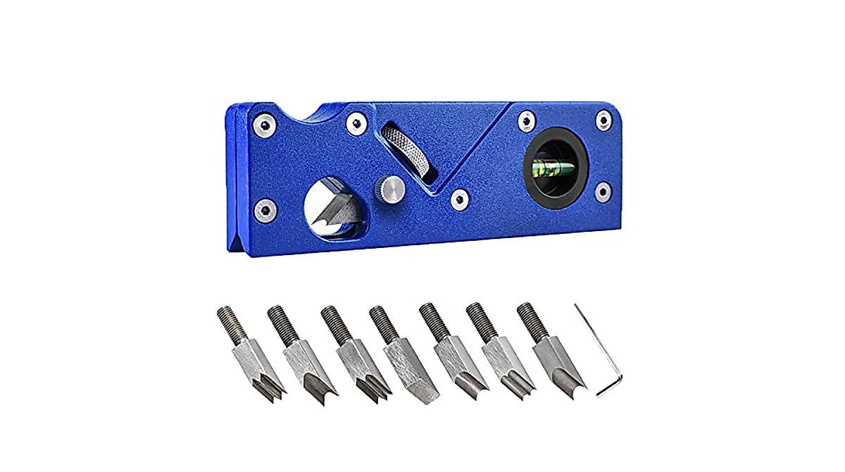 Precision Chamfer Plane: 7 Cutter Heads for Wood Edges
