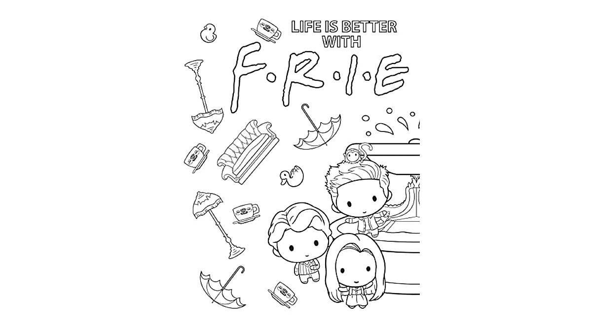 Official Friends Coloring Book - 100 Fun Images to Color