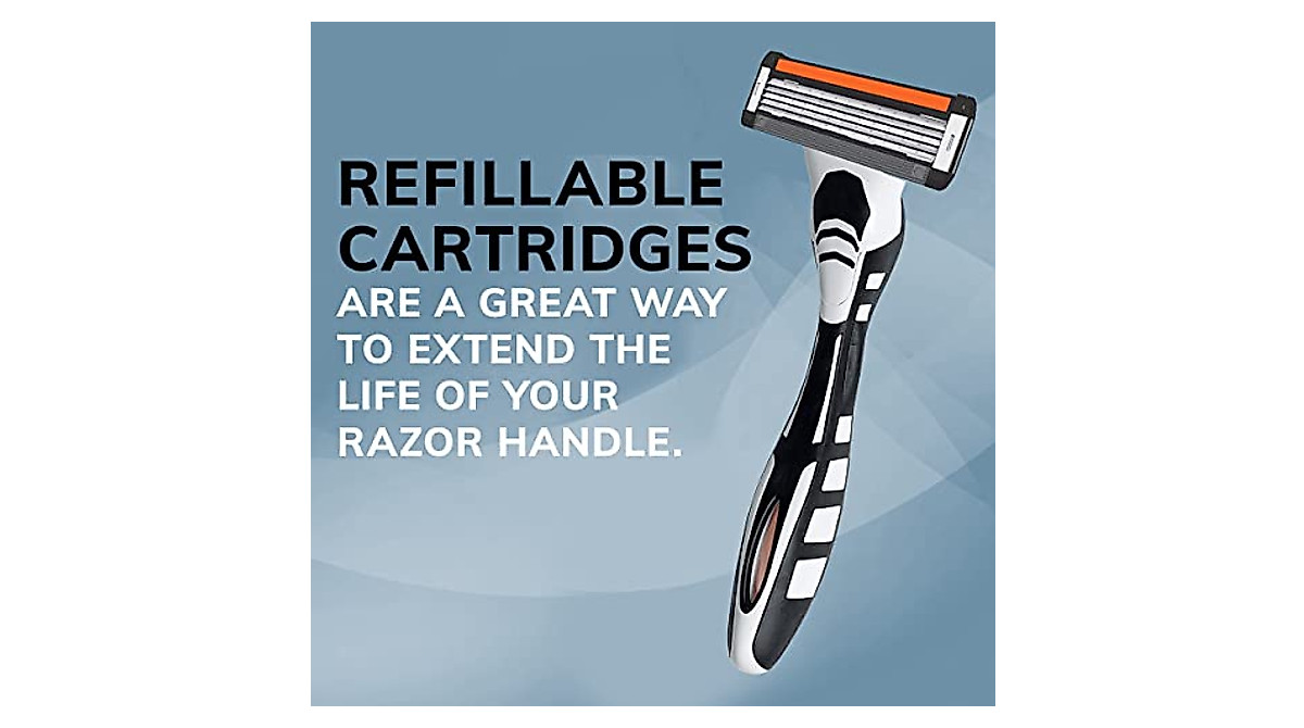 BIC Hybrid Flex 5 Titanium Razor Set for Men - Smooth Shave, 8 pcs