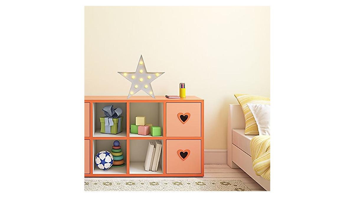 JUHUI Star Shaped LED Sign - Warm Ambiance Decor