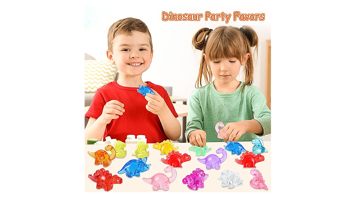 HAPTIME 50 Pcs Mini Dinosaur Figures for Kids