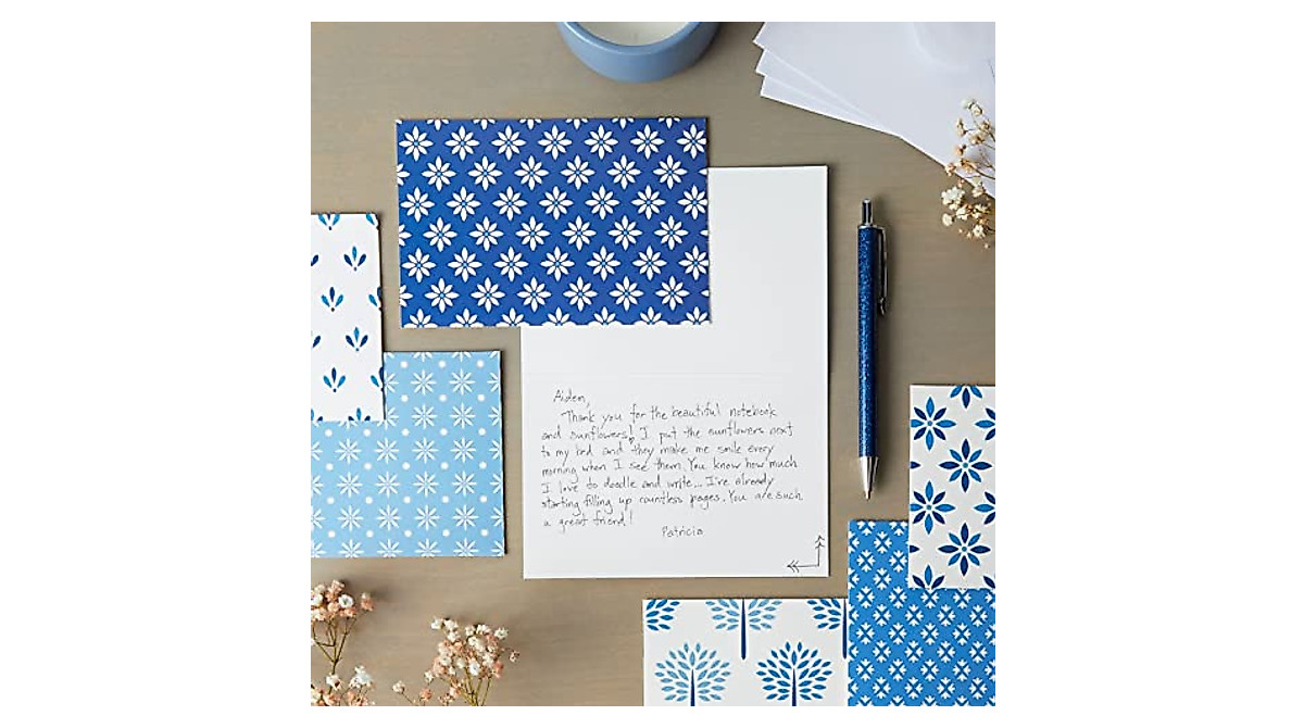 48 Pack Blue Notecards & Envelopes for All Occasions