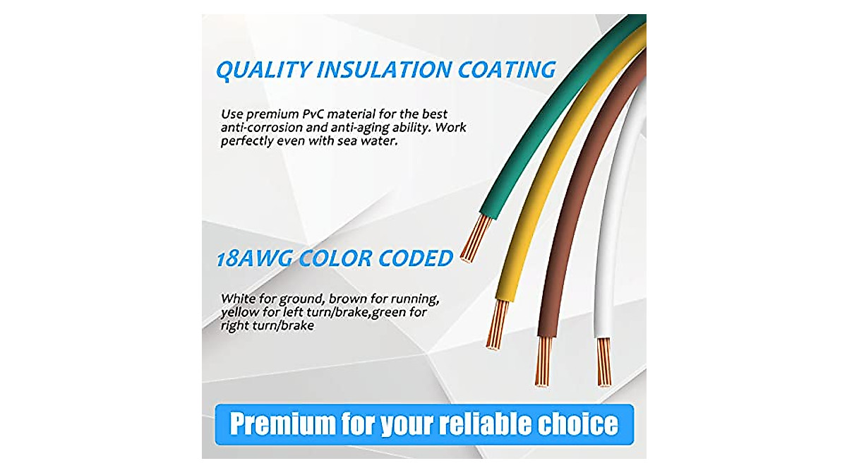 LiLoom 36ft Trailer Light Wiring Harness - Durable & Easy Use