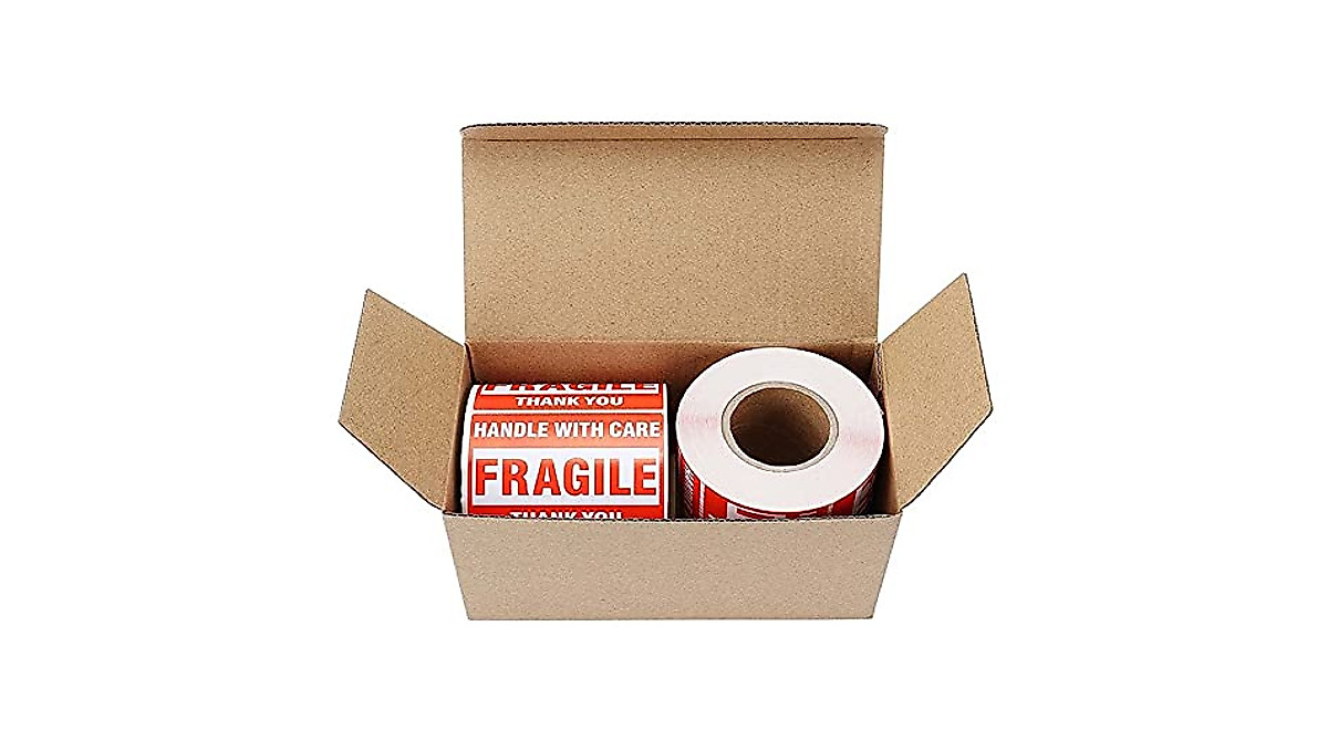 Immuson Fragile Labels - 500 Pack for Safe Shipping & Handling