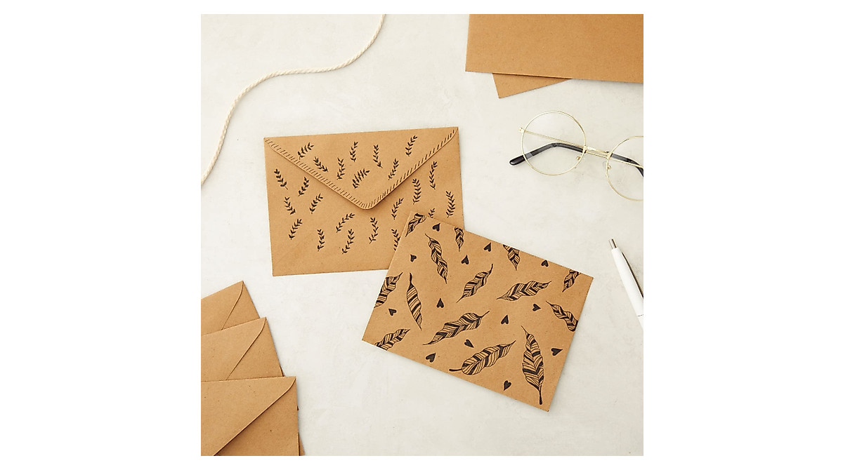 4x6 Kraft Paper Envelopes for Invitations and Cards - Pack of 50