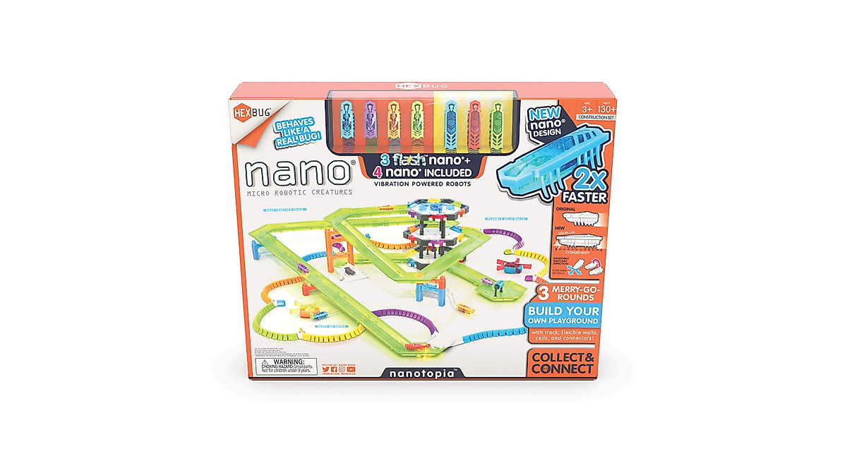 HEXBUG Flash Nano Nanotopia Playset – Build Your Own Sensory Playground