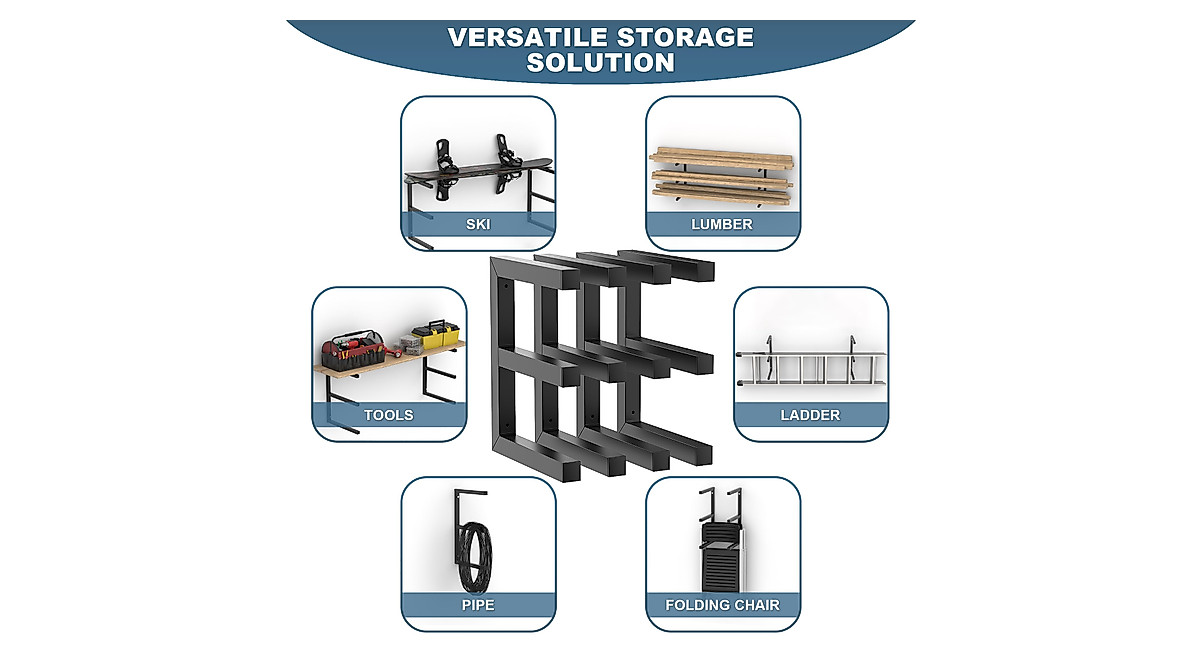 Ultrawall Wall Mount Lumber Storage Racks for Garage & Workshop