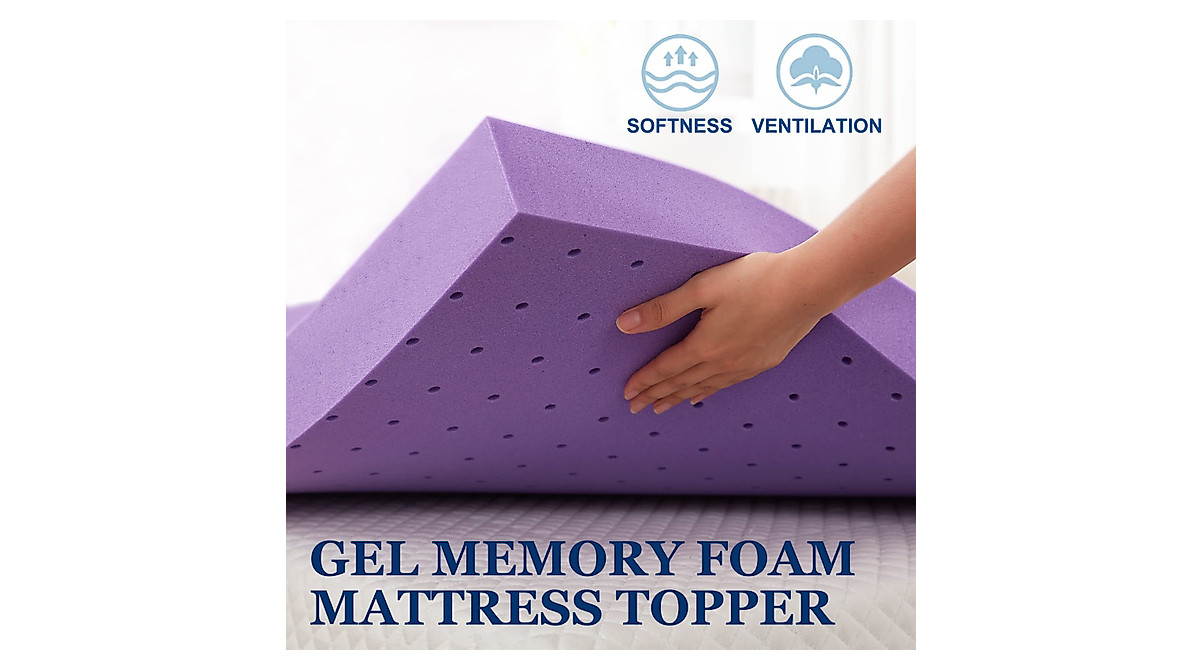 Comfortable SINWEEK Gel Memory Foam Mattress Topper