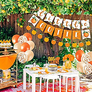 Little Cutie Baby Shower Decorations, Little Cutie Banner, Orange Cake Topper, Cupcake Toppers Balloons For Hey Cutie Birthday Party