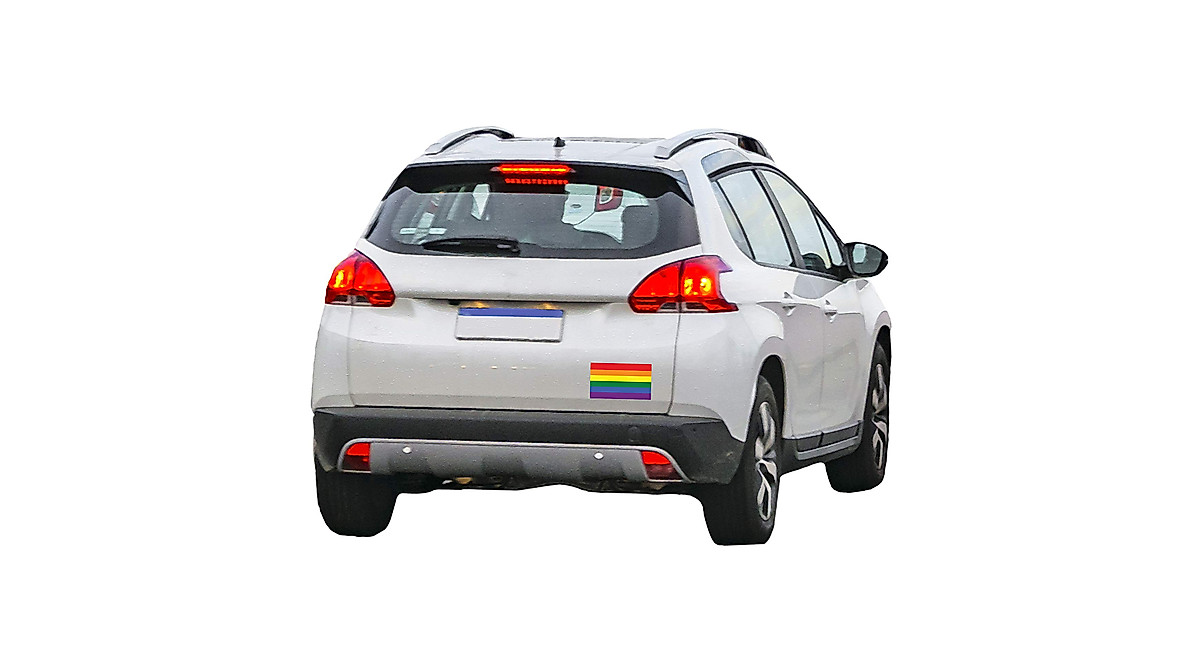 Rainbow LGBT Pride Flag Car Magnet - 4x6 Durable Design