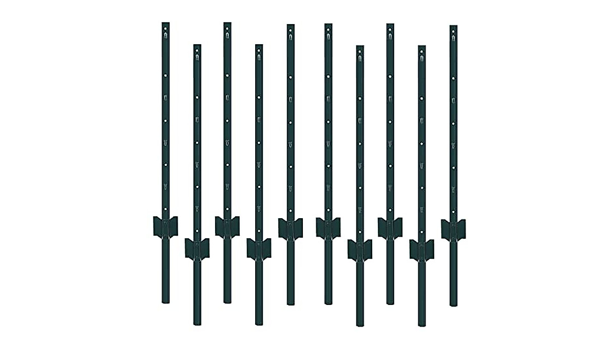 Toriexon Heavy Duty Metal Fence Posts - 4ft U-Post for Garden