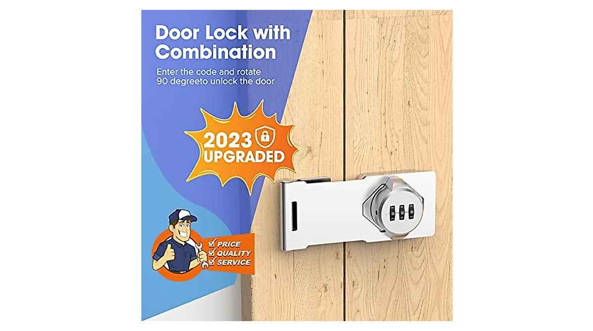 Secure Your Doors with Mechanical Password Rotary Hasp Locks (2 Pack)