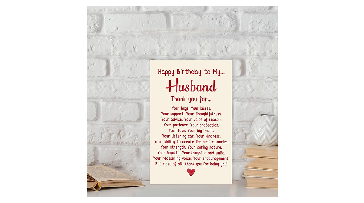 Romantic Husband Birthday Card Unique Gifts for Husband from Wife