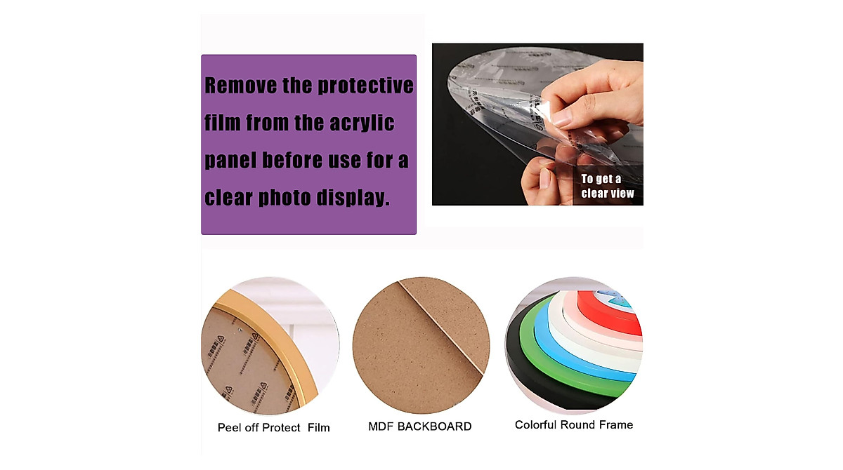 Colorful Round Photo Frame for Stylish Home Decor
