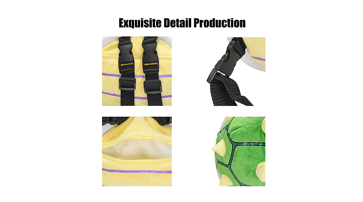 Bowser Shell Backpack: Green Spiked Cosplay Daypack & Gift