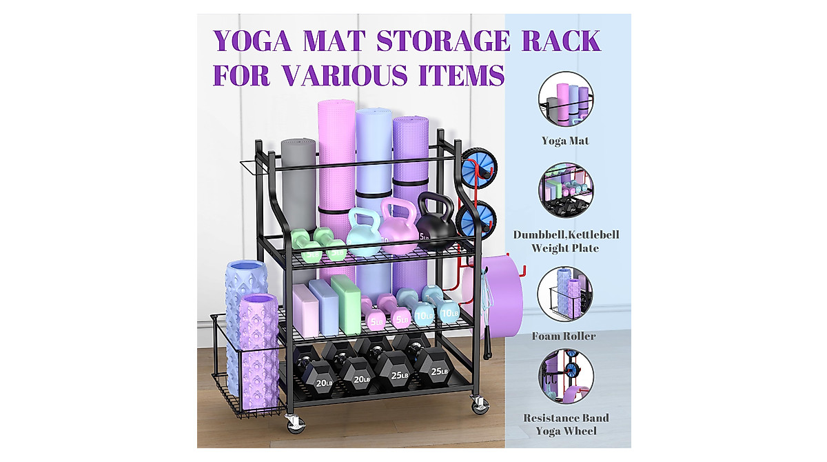 Mythinglogic Yoga Mat Storage Rack - Organize Your Gear