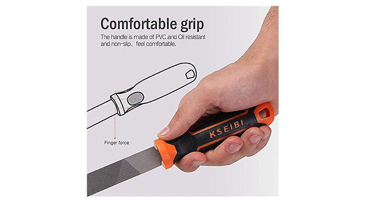 KSEIBI 3-Pc Metal File Set – Durable & Comfortable Grip