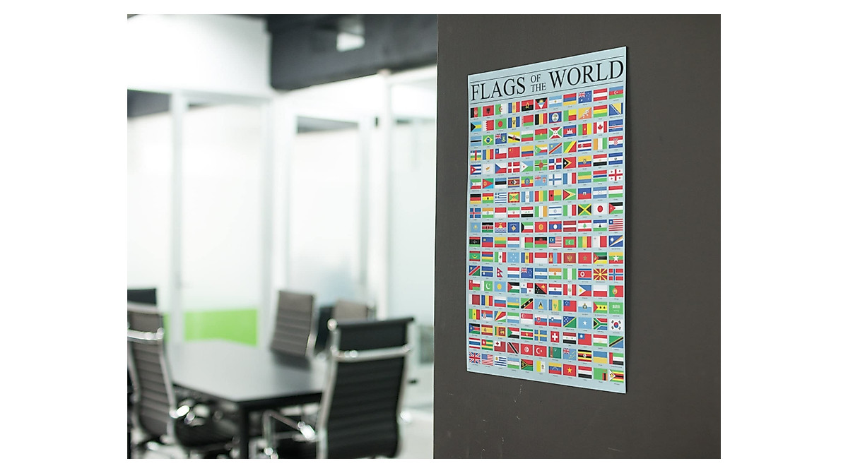 Flags of the World Educational Classroom Chart