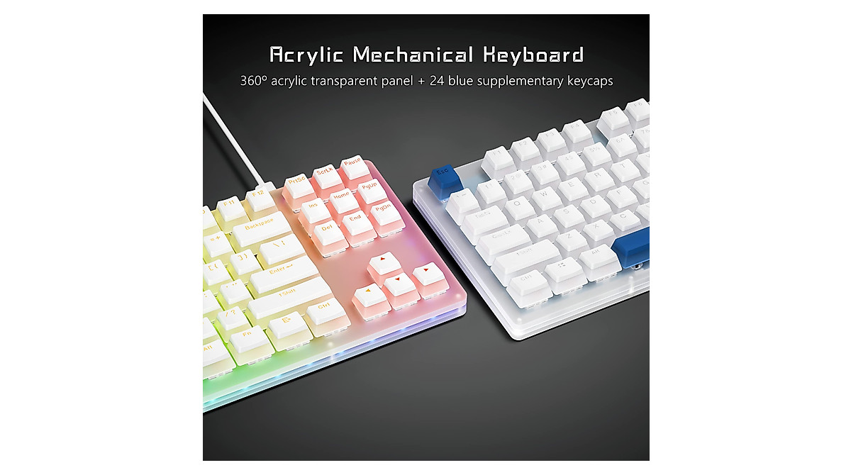 75% Mechanical Gaming Keyboard K87 PRO RGB Hot Swappable TKL