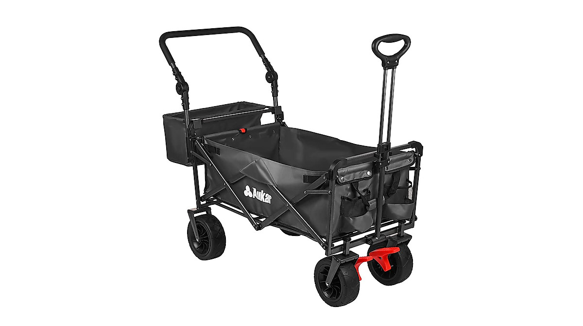 AUKAR Collapsible Wagon - Heavy Duty Utility Cart