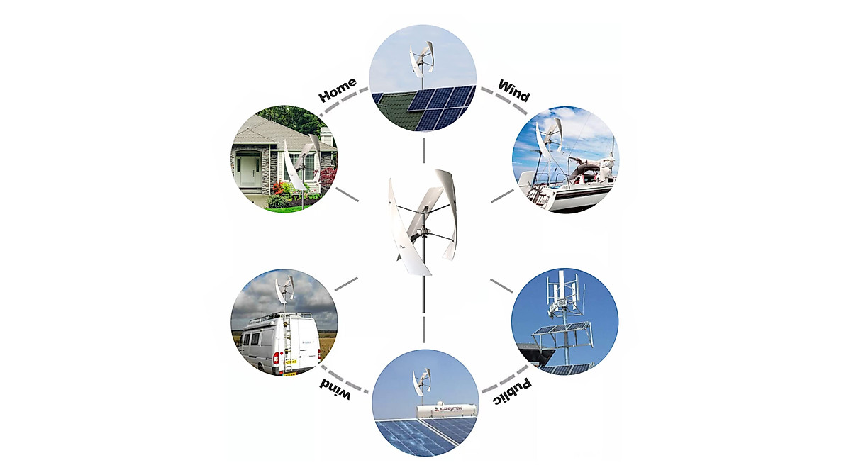 12000W No Noise Vertical Wind Turbine Generator