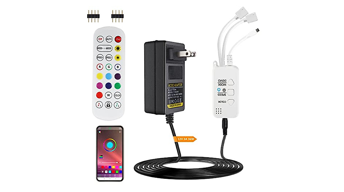 Smart Bluetooth LED Controller with Music Sync & Remote