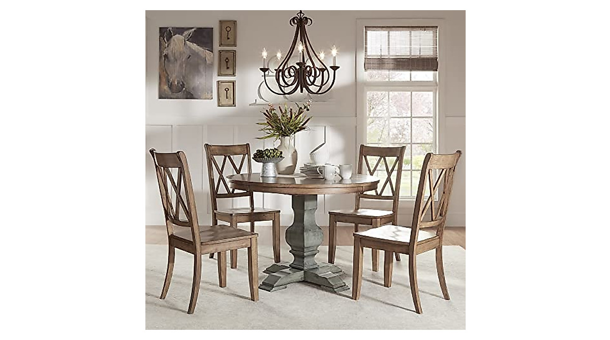 Inspire Q Eleanor Round Wood Dining Set - 5 Pieces