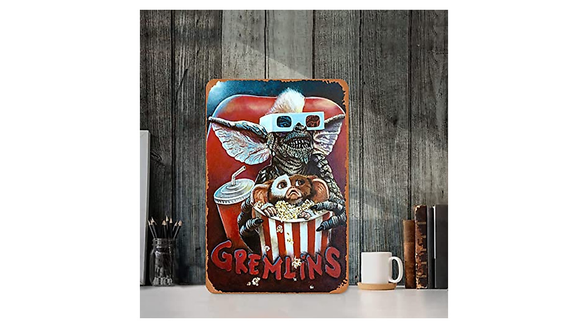 Gremlins Poster - Vintage Horror Movie Metal Tin Sign Decor
