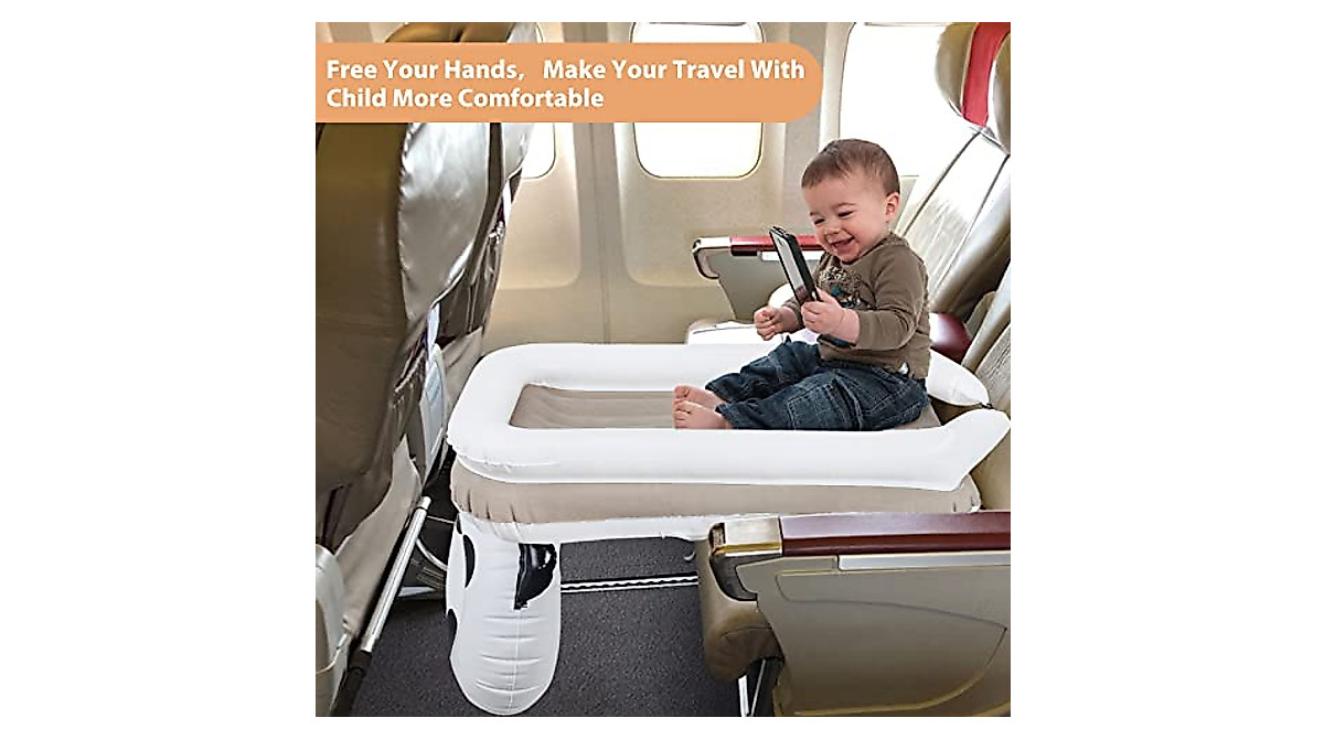 AJEE Inflatable Airplane Travel Bed for Toddlers