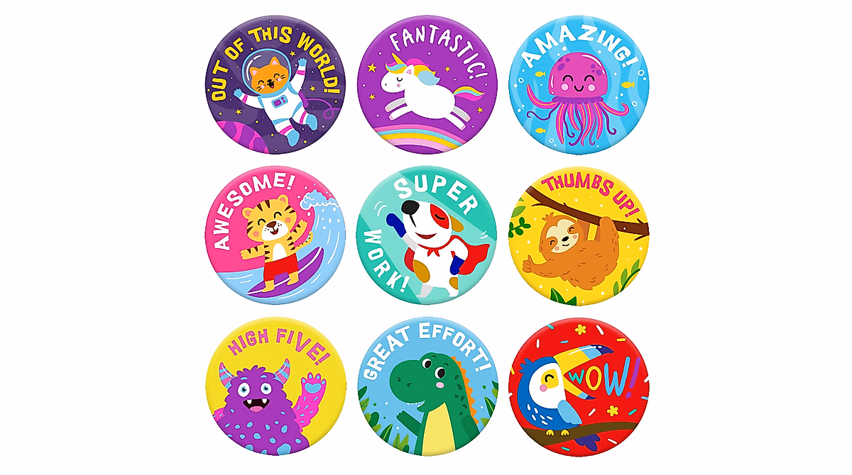 Sweetzer & Orange Reward Stickers for Teachers - 1008 Motivational Kids ...