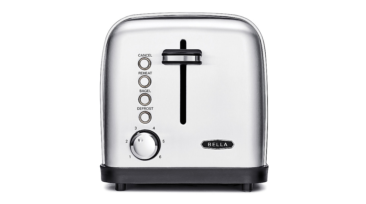 BELLA Stainless Steel 2-Slice Toaster - Fast & Versatile