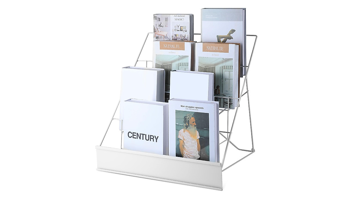 Sintuff Book Display Rack 4-Tiered Book Display Stand 18