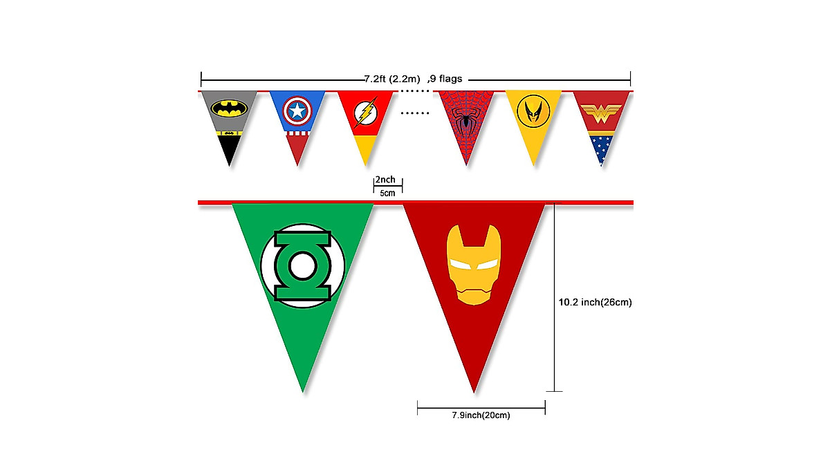 Superhero Birthday Banner | Party Decorations for Kids & Adults