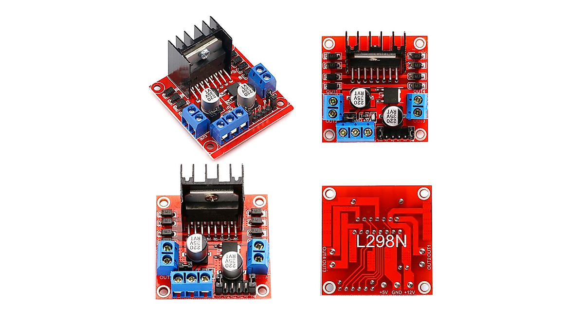4 Pack L298N Motor Controller Board for Arduino Robots - Powerful ...