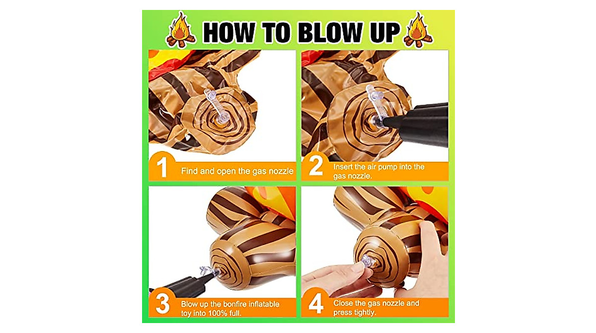 Inflatable Fake Campfire Props for Indoor Camping & Parties