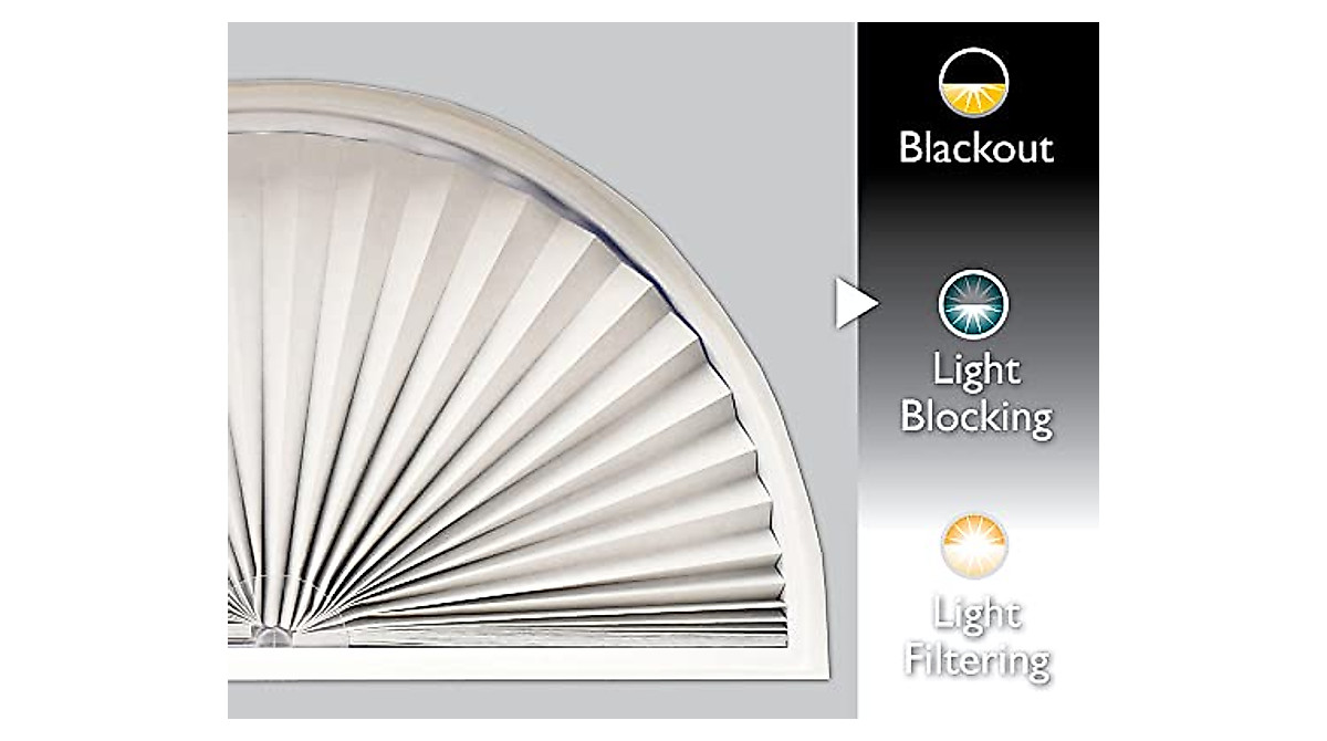 Light Blocking Arch Shades - Easy No Tools Installation
