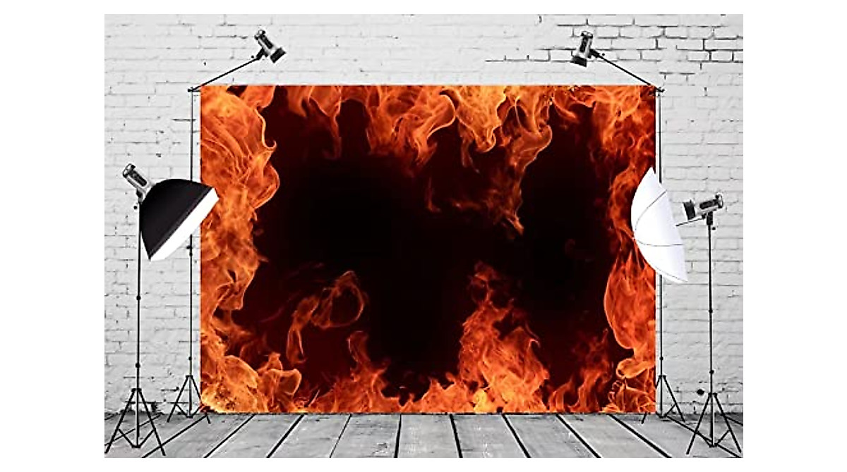 BELECO 7x5ft Fire Photo Backdrop for Parties