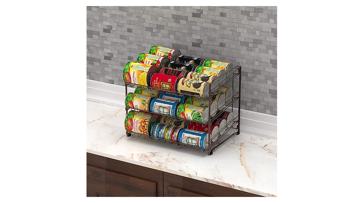 Stackable Can Rack Organizer - Simple Houseware Bronze