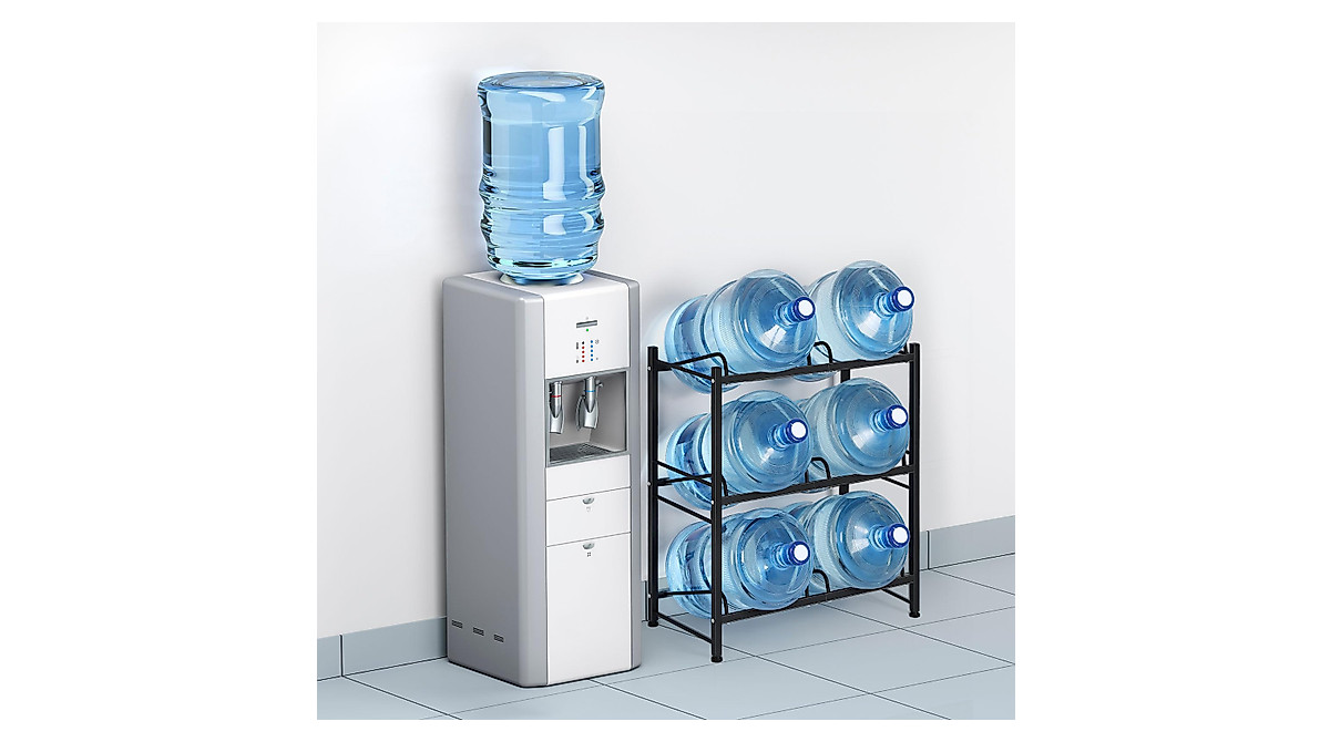 Heavy Duty 5 Gallon Water Bottle Holder - 3 Tier Jug Rack