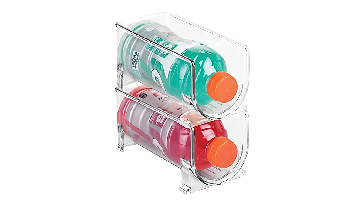 mDesign Stackable Water Bottle Holder - 4 Pack